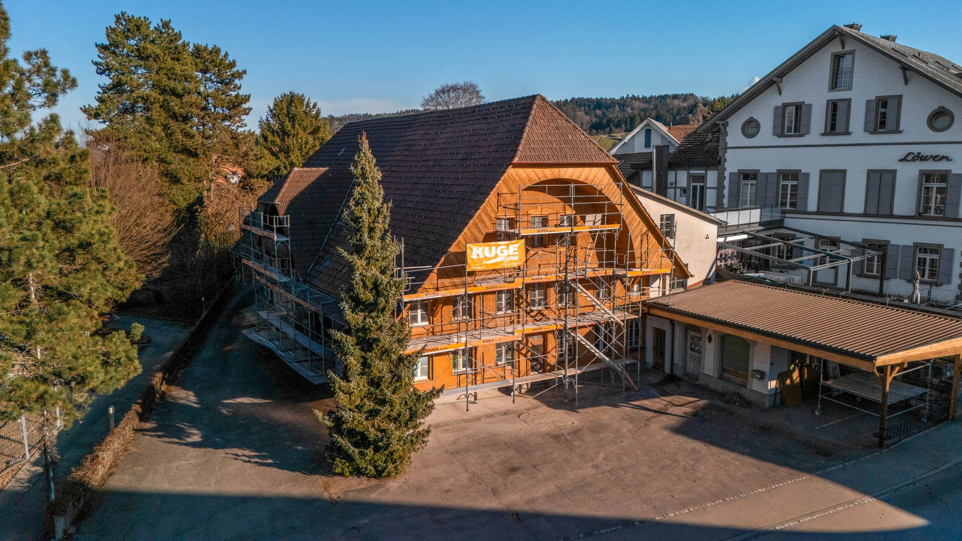 Privatkundengerüste im Kanton Aargau – Foto: KUGE Bau AG